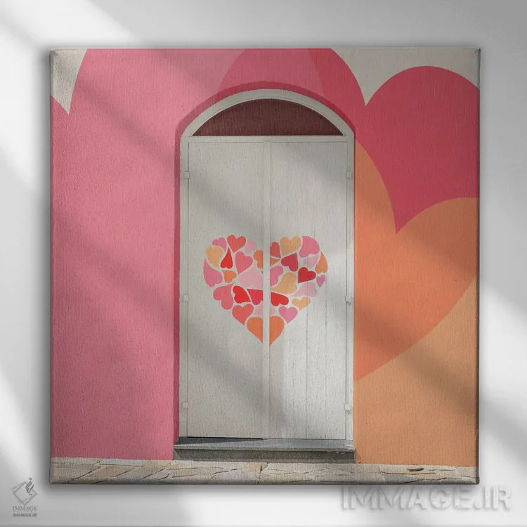 تابلو وقتی عشق در میزند اثر ارین سامر - نمای روبهرو روی دیوار