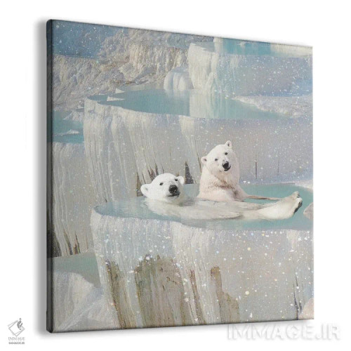 تابلو شنا با خرس قطبی اثر ارین سامر - نمای پرسپکتیو محصول