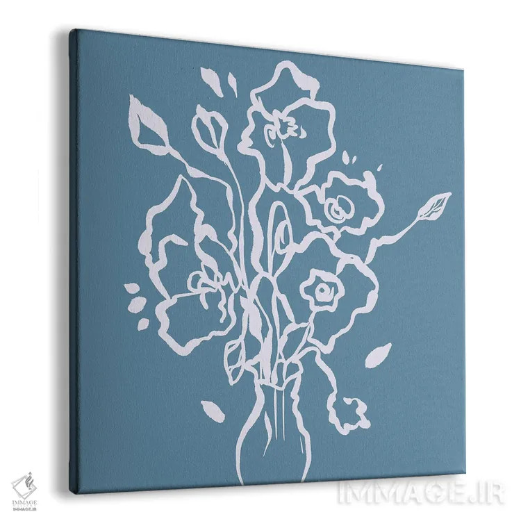 تابلو گلدان خطی اثر ادسون راموس - نمای پرسپکتیو محصول