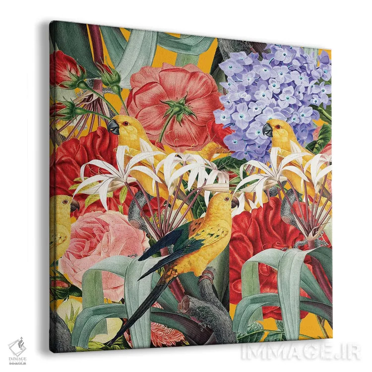 تابلو پرندگان زرد اثر ادسون راموس - نمای پرسپکتیو محصول