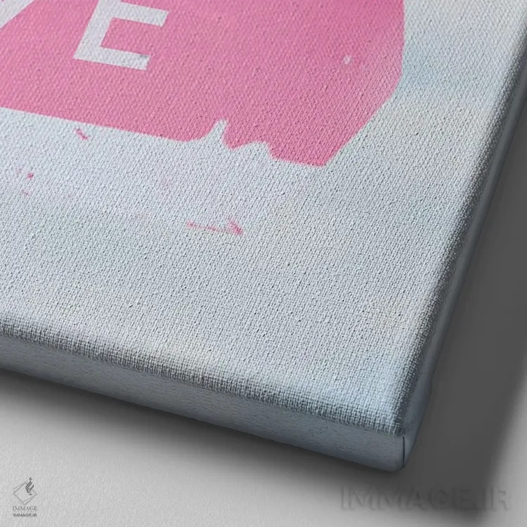 تابلو مرغهای عاشق اثر ارین سامر - نمای نزدیک بافت بوم