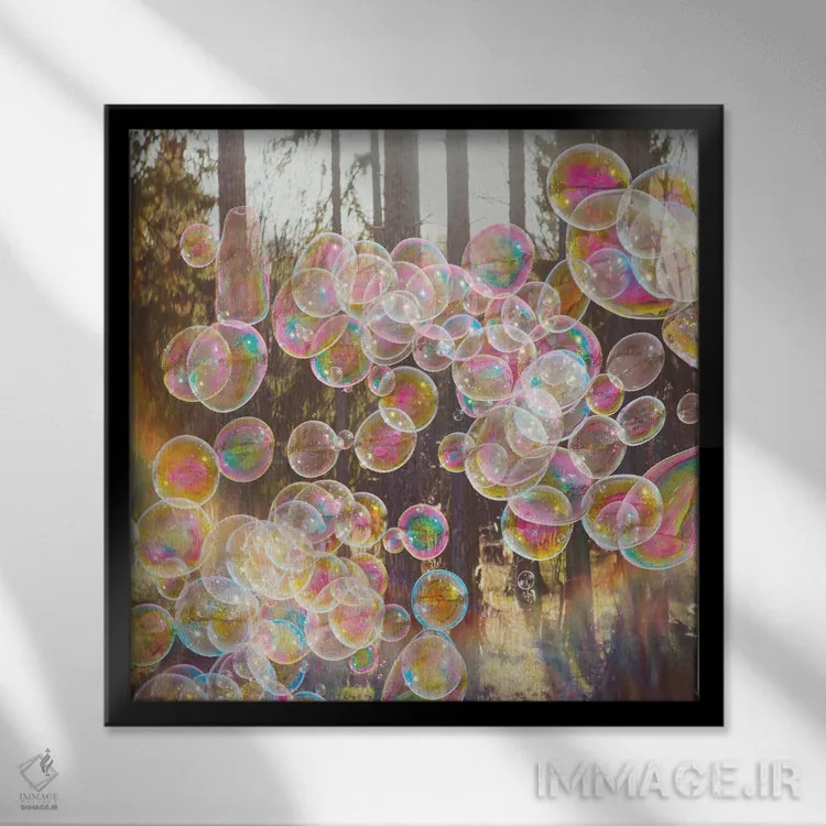 تابلو پریهای جنگلی اثر ارین سامر - نمای قابدار مشکی