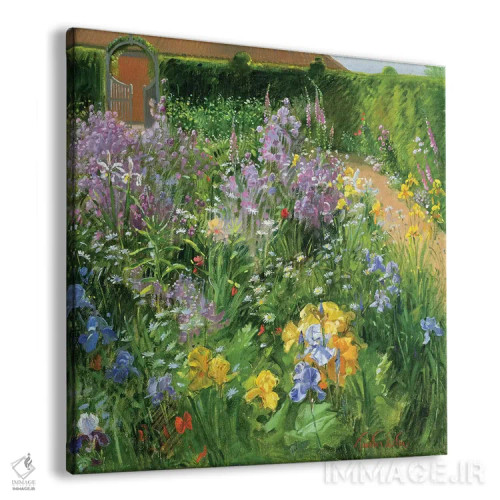 تابلو راکت شیرین، دیجیتالیس و زنبقها اثر تیموتی ایستون - نمای پرسپکتیو محصول