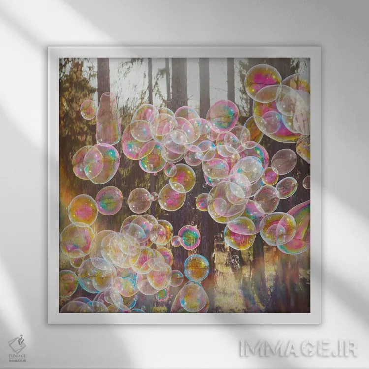 تابلو پریهای جنگلی اثر ارین سامر - نمای قابدار سفید