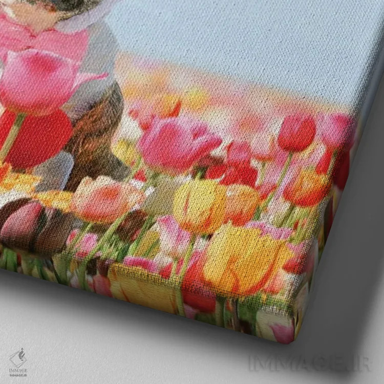 تابلو پسران خرگوشی اثر ارین سامر - نمای نزدیک بافت بوم