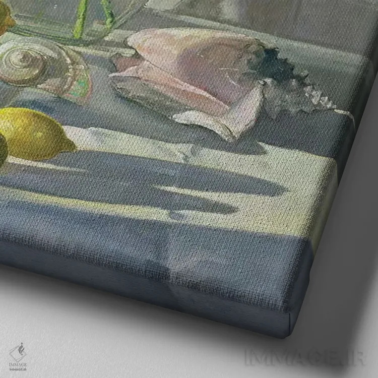 تابلو انعکاسها و سایهها اثر تیموتی ایستون - نمای نزدیک بافت بوم