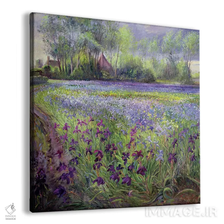 تابلو جاده کنار مزرعه زنبق، ۱۹۹۱ اثر تیموتی ایستون - نمای پرسپکتیو محصول