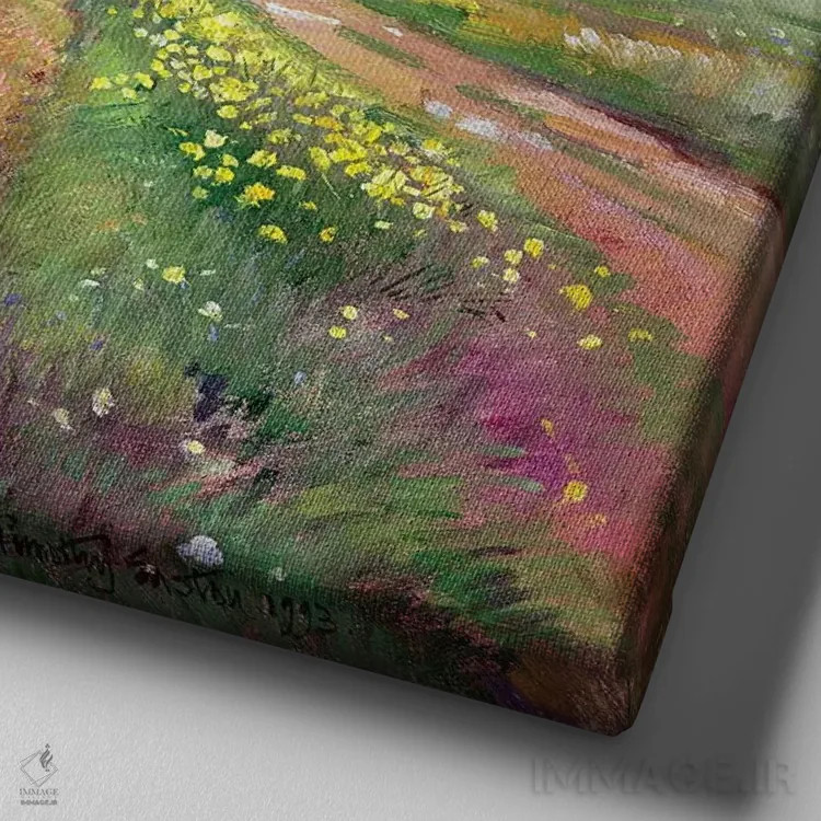 تابلو پل بهاری، ۱۹۹۲ اثر تیموتی ایستون - نمای نزدیک بافت بوم