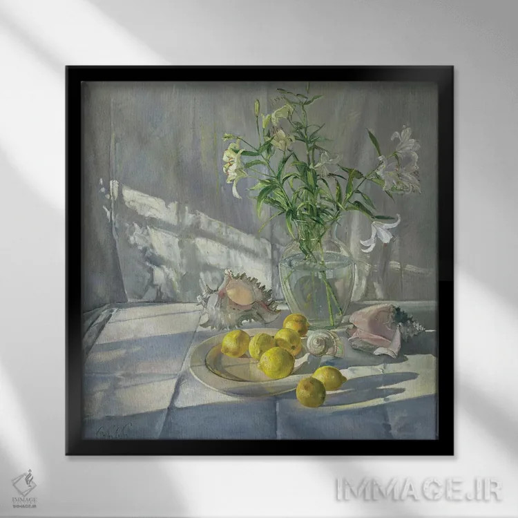 تابلو انعکاسها و سایهها اثر تیموتی ایستون - نمای قابدار مشکی