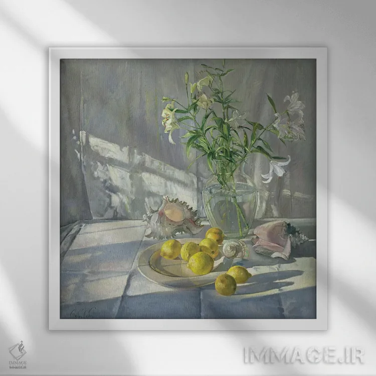 تابلو انعکاسها و سایهها اثر تیموتی ایستون - نمای قابدار سفید