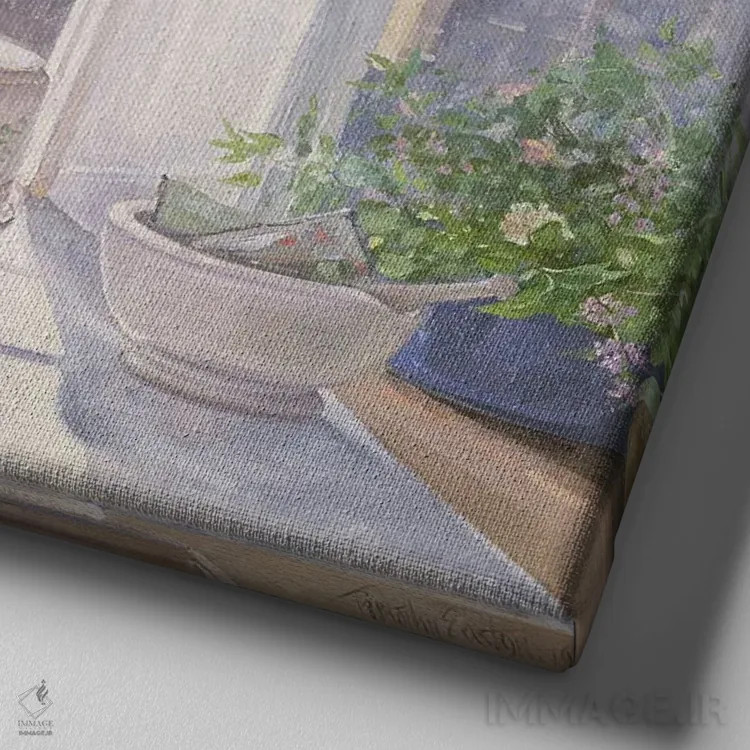 تابلو پرندهٔ نادیده گرفتهشده اثر تیموتی ایستون - نمای نزدیک بافت بوم