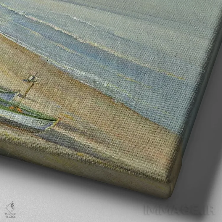 تابلو به سوی ساوتوولد (شهر ساحلی انگلستان) اثر تیموتی ایستون - نمای نزدیک بافت بوم