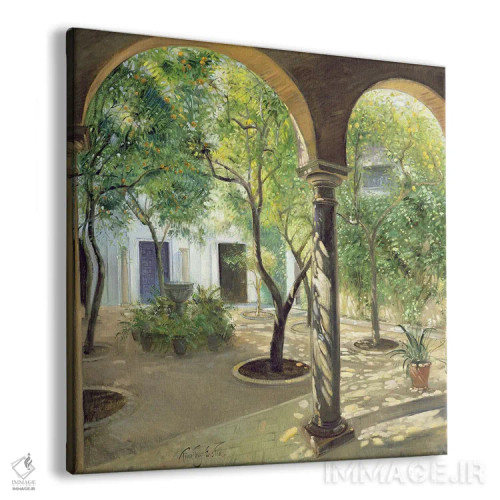 تابلو حیاط سایهدار، کاخ ویانا، کوردوبا اثر تیموتی ایستون - نمای پرسپکتیو محصول