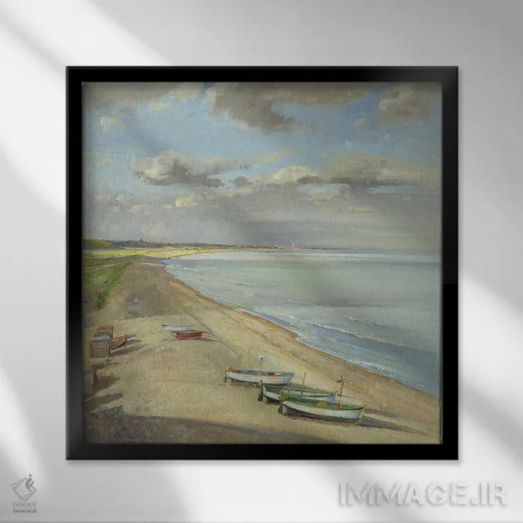 تابلو به سوی ساوتوولد (شهر ساحلی انگلستان) اثر تیموتی ایستون - نمای قابدار مشکی