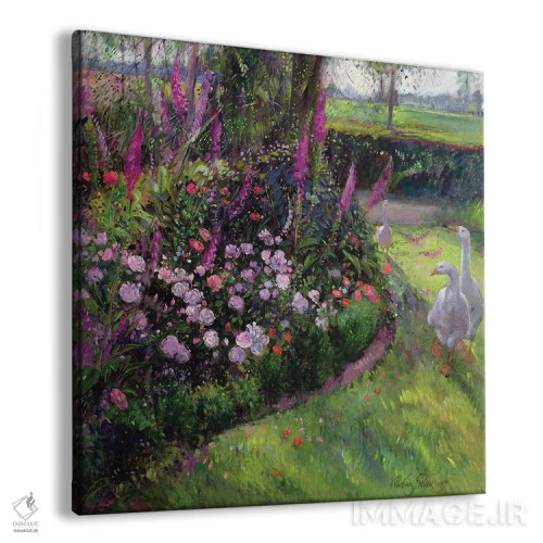 تابلو بستر گل رز و غازها، ۱۹۹۲ اثر تیموتی ایستون - نمای پرسپکتیو محصول