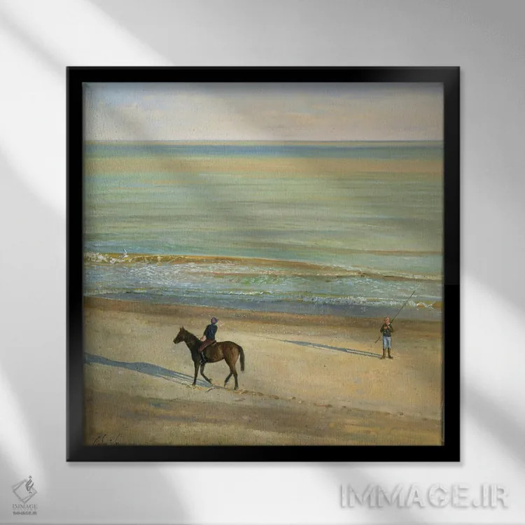 تابلو گفتگوی ساحلی، دانویچ اثر تیموتی ایستون - نمای قابدار مشکی
