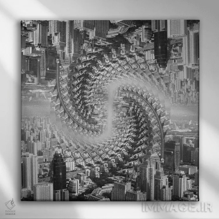 تابلو تلاقی نقطه ۱ اثر اوگنی سولویف - نمای روبهرو روی دیوار