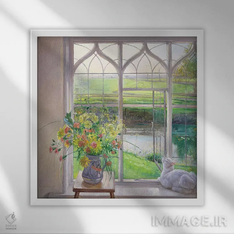 تابلو نسیم سحرگاهی اثر تیموتی ایستون - نمای قابدار سفید