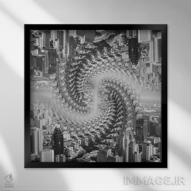 تابلو تلاقی نقطه ۱ اثر اوگنی سولویف - نمای قابدار مشکی