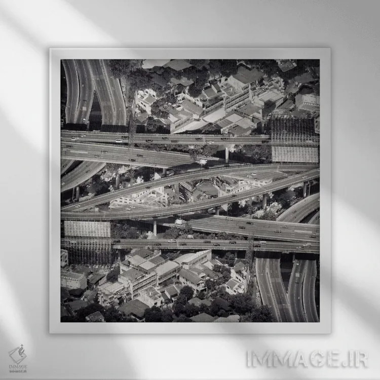 تابلو تلاقی نقطه ۴ اثر اوگنی سولویف - نمای قابدار سفید