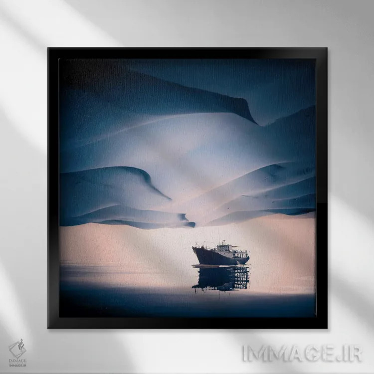 تابلو دزرتیر (اسم خاص/عنوان اثر) اثر اوگنی سولویف - نمای قابدار مشکی