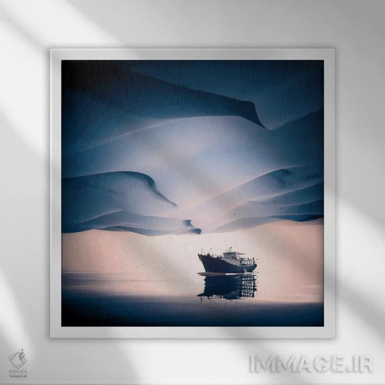 تابلو دزرتیر (اسم خاص/عنوان اثر) اثر اوگنی سولویف - نمای قابدار سفید