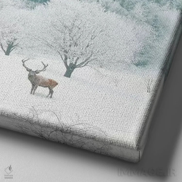 تابلو شبح جنگل اثر اوگنی سولویف - نمای نزدیک بافت بوم