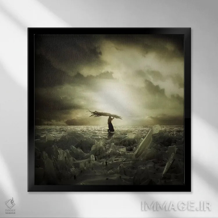 تابلو ملت یخزده اثر اوگنی سولویف - نمای قابدار مشکی