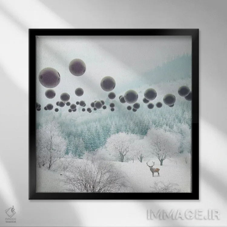 تابلو شبح جنگل اثر اوگنی سولویف - نمای قابدار مشکی