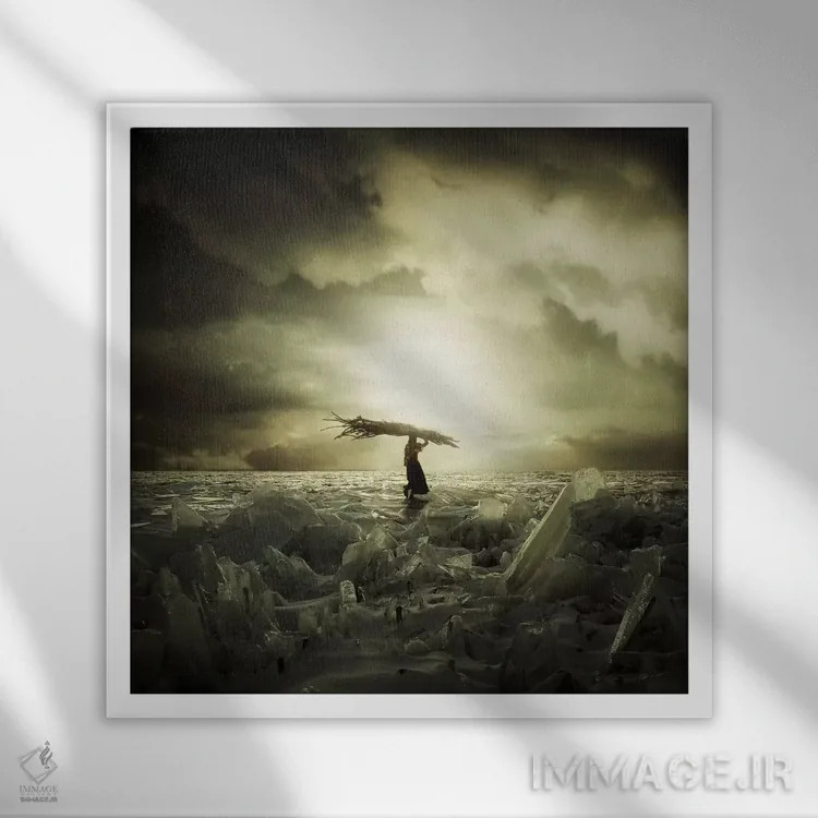 تابلو ملت یخزده اثر اوگنی سولویف - نمای قابدار سفید