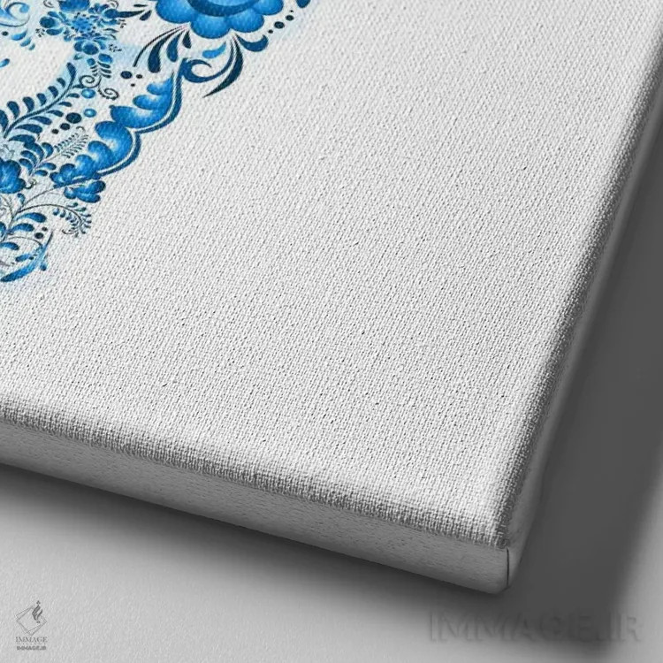 تابلو گزول (اسم خاص) اثر اوگنی سولویف - نمای نزدیک بافت بوم