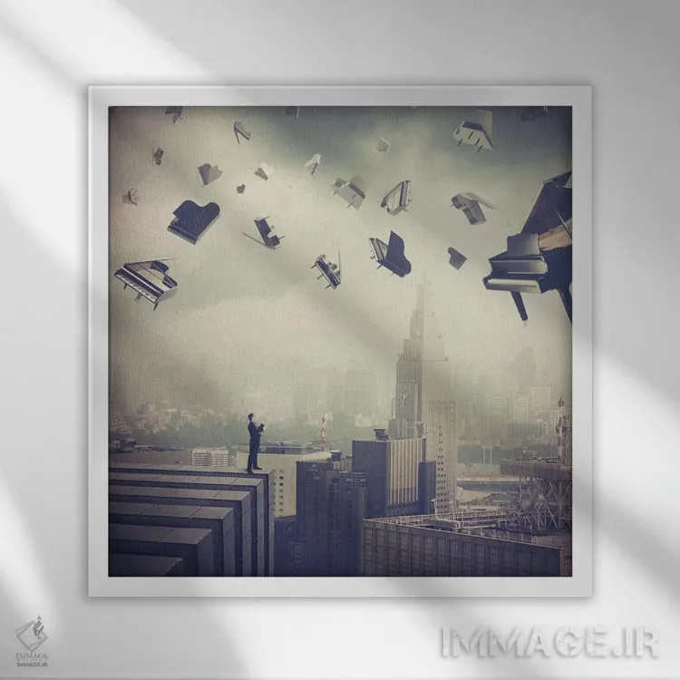 تابلو سمفونی آخر اثر اوگنی سولویف - نمای قابدار سفید