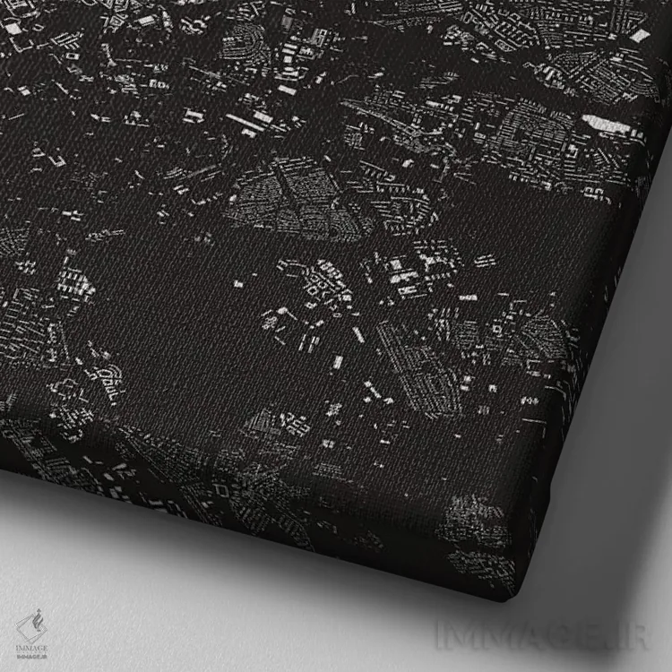 تابلو نقشهٔ شهری پراگ (طلایی) اثر اوربانمپ (نقشه شهری؛ استودیو نقشه یا طراح) - نمای نزدیک بافت بوم