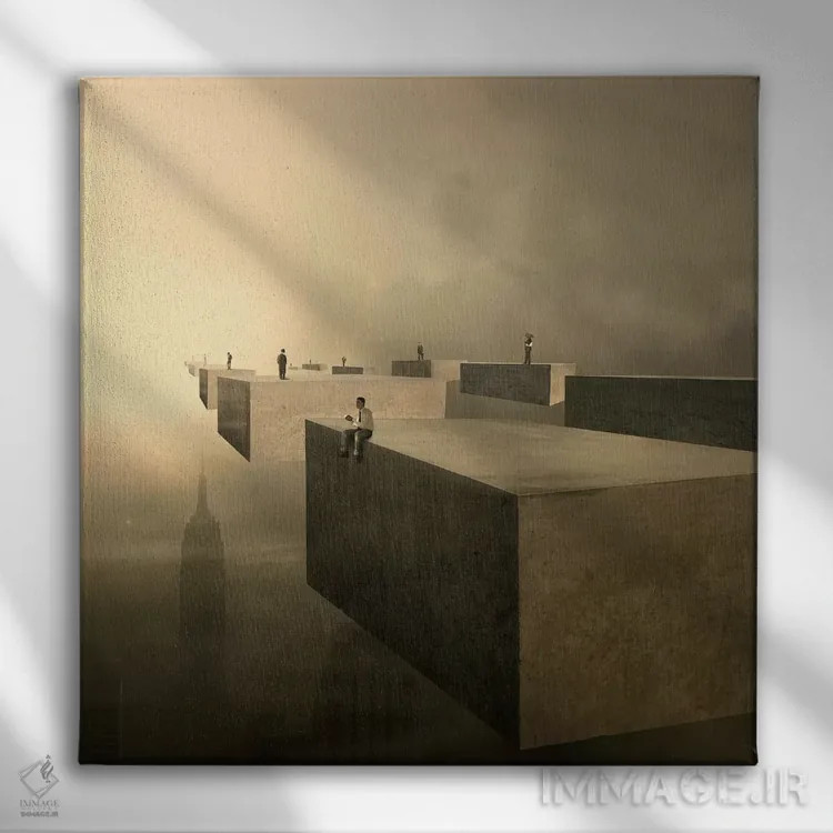 تابلو مسافران اثر اوگنی سولویف - نمای روبهرو روی دیوار