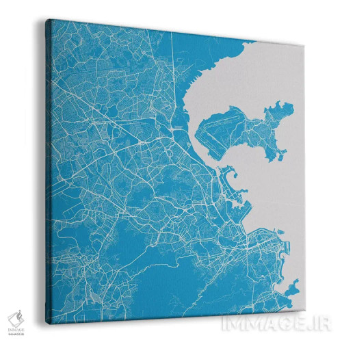 تابلو نقشهٔ شهری ریو دو ژانیرو (آبی) اثر اوربانمپ (نقشه شهری؛ استودیو نقشه یا طراح) - نمای پرسپکتیو محصول