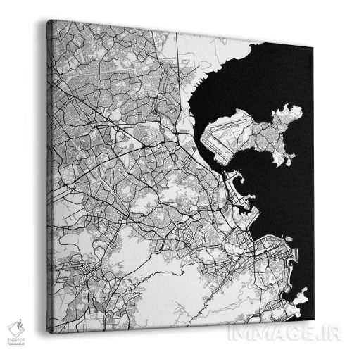 تابلو نقشهٔ شهری ریو دو ژانیرو (سفید) اثر اوربانمپ (نقشه شهری؛ استودیو نقشه یا طراح) - نمای پرسپکتیو محصول