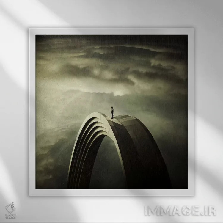 تابلو مدیر زمان اثر اوگنی سولویف - نمای قابدار سفید