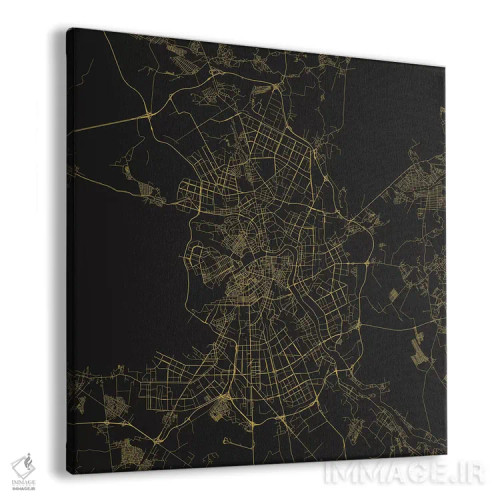 تابلو نقشهٔ جادههای شهری سن پترزبورگ (زرد) اثر اوربانمپ (نقشه شهری؛ استودیو نقشه یا طراح) - نمای پرسپکتیو محصول