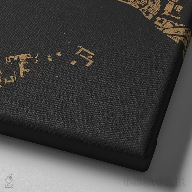 تابلو نقشهٔ شهری ونیز (طلایی) اثر اوربانمپ (نقشه شهری؛ استودیو نقشه یا طراح) - نمای نزدیک بافت بوم