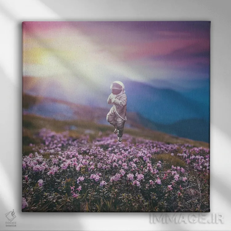 تابلو رویای فضانورد اثر اوگنی سولویف - نمای روبهرو روی دیوار