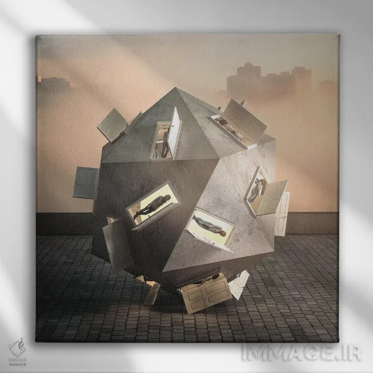 تابلو پریزمای صبحگاهی اثر اوگنی سولویف - نمای روبهرو روی دیوار