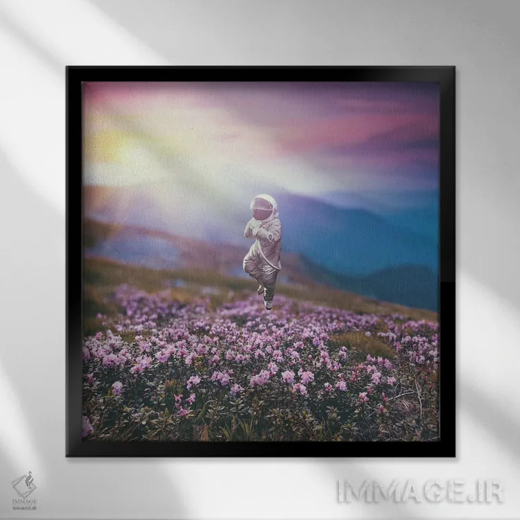 تابلو رویای فضانورد اثر اوگنی سولویف - نمای قابدار مشکی