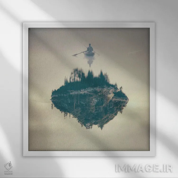 تابلو پسسوخت اثر اوگنی سولویف - نمای قابدار سفید