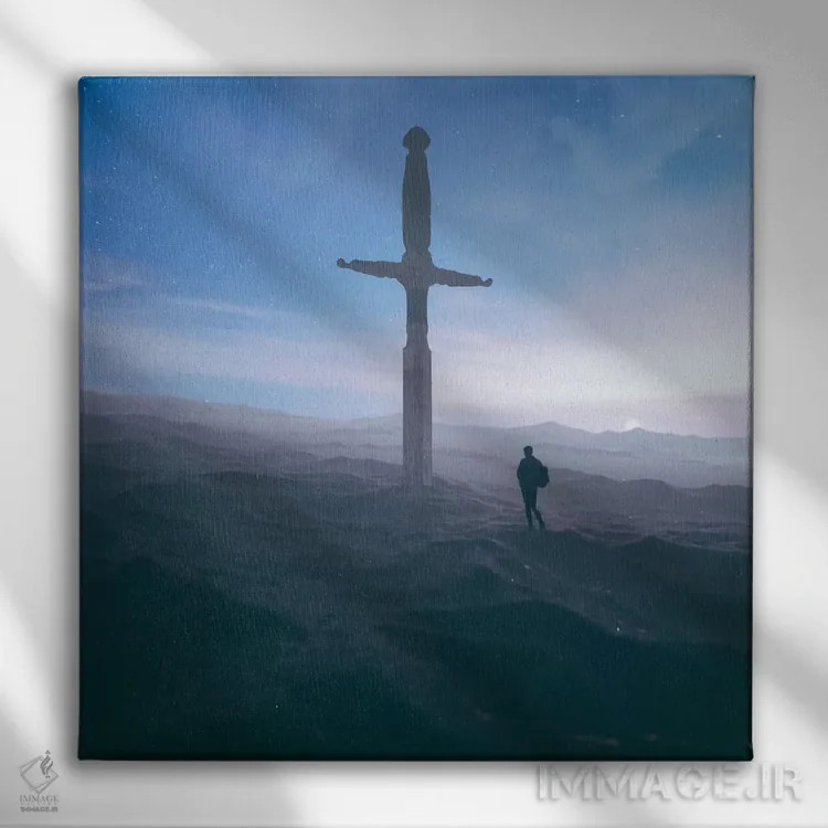 تابلو شمشیری اثر اوگنی سولویف - نمای روبهرو روی دیوار