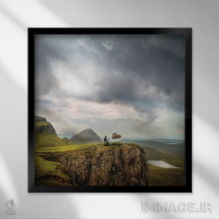 تابلو آخرین آکوردها اثر اوگنی سولویف - نمای قابدار مشکی