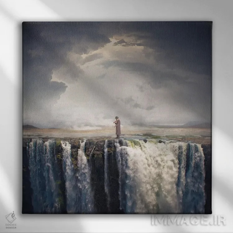 تابلو آکوردهای ماقبل آخر ویولن اثر اوگنی سولویف - نمای روبهرو روی دیوار