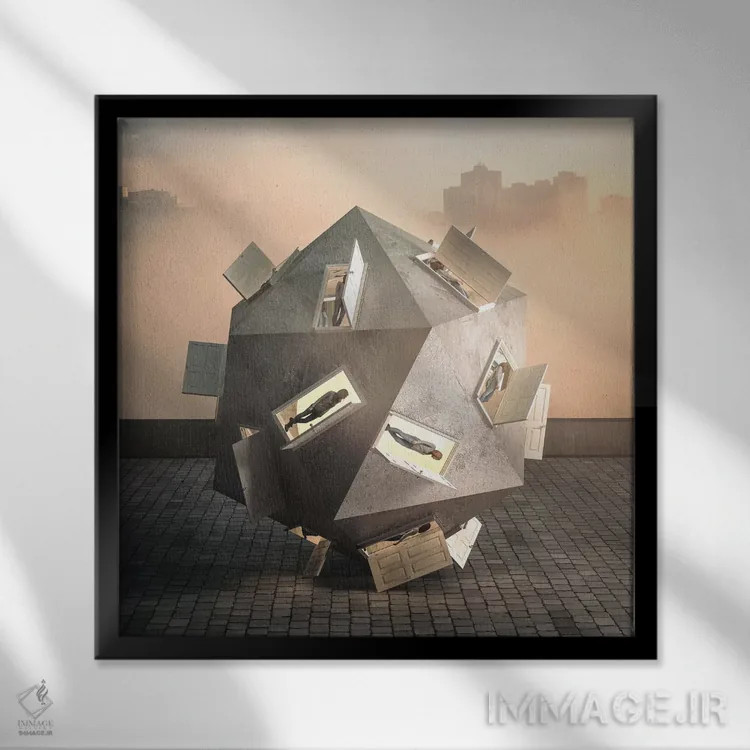 تابلو پریزمای صبحگاهی اثر اوگنی سولویف - نمای قابدار مشکی