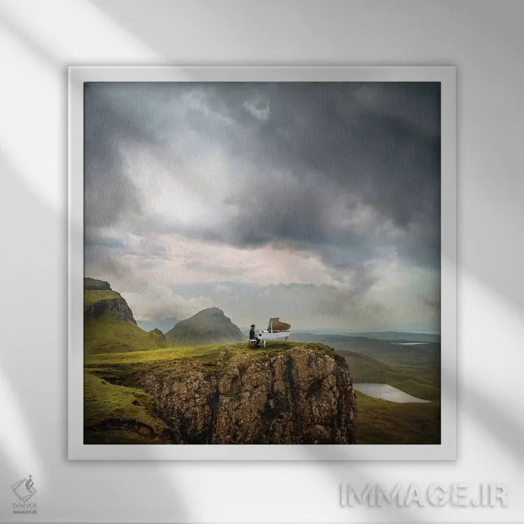 تابلو آخرین آکوردها اثر اوگنی سولویف - نمای قابدار سفید