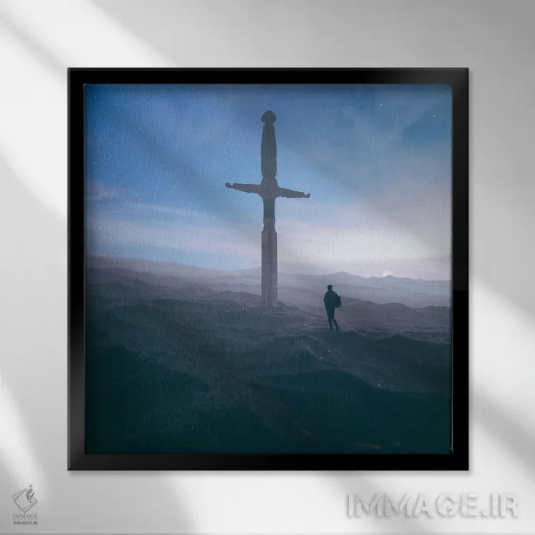 تابلو شمشیری اثر اوگنی سولویف - نمای قابدار مشکی