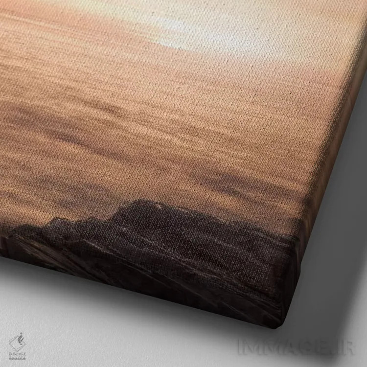 تابلو طلوعها و غروبها اثر اوگنی سولویف - نمای نزدیک بافت بوم